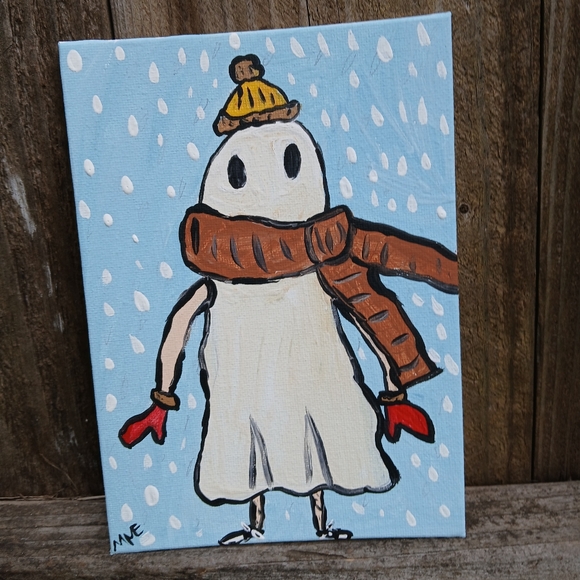 Ghost In Snow Painting - Picture 4 of 9